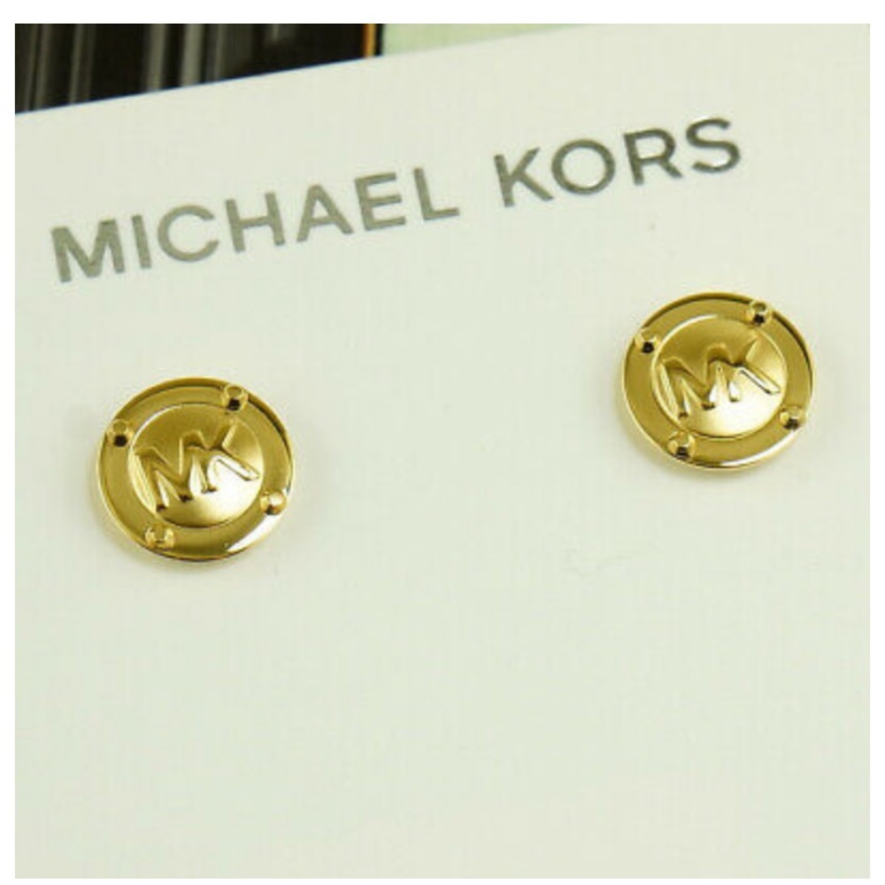 Michael Kors MK gold stud earrings